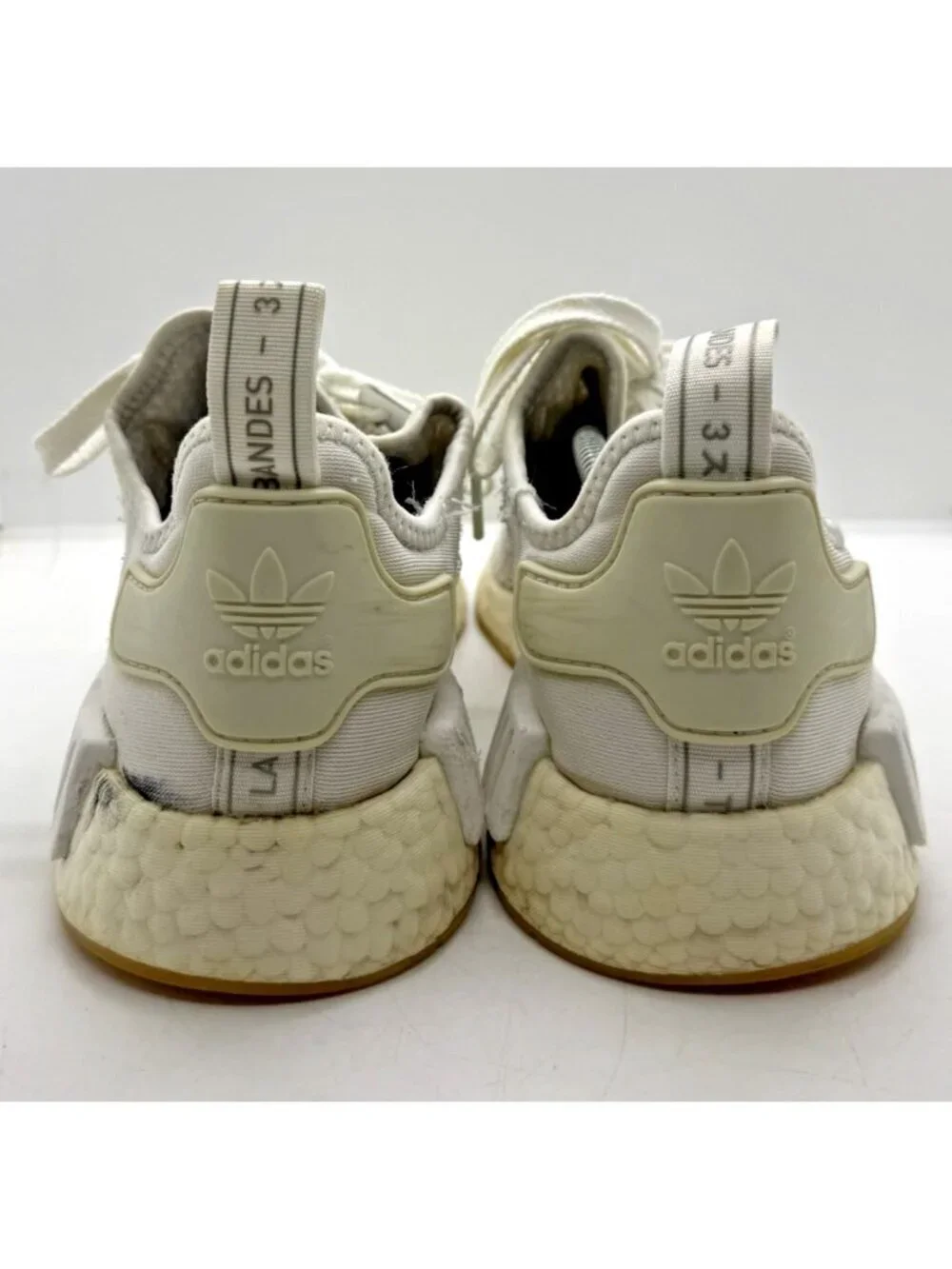 adidas NMD_R1 Cloud White D96635 Mesh Men's Low Top Athletic Sneaker Sz 10 US